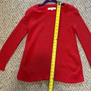 LOFT Red Sweater PETITE SMALL